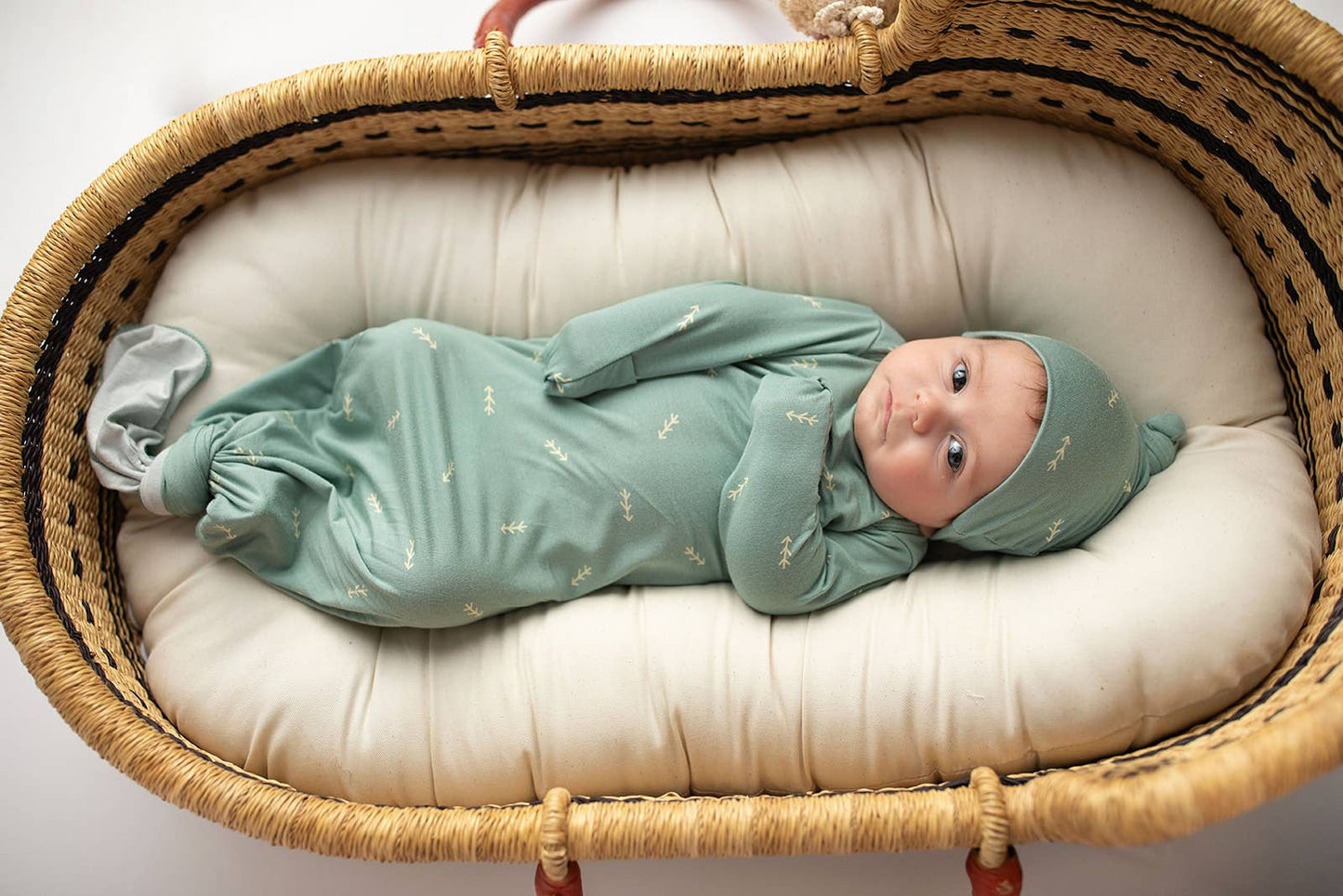 Arrow Print Knotted Baby Gown