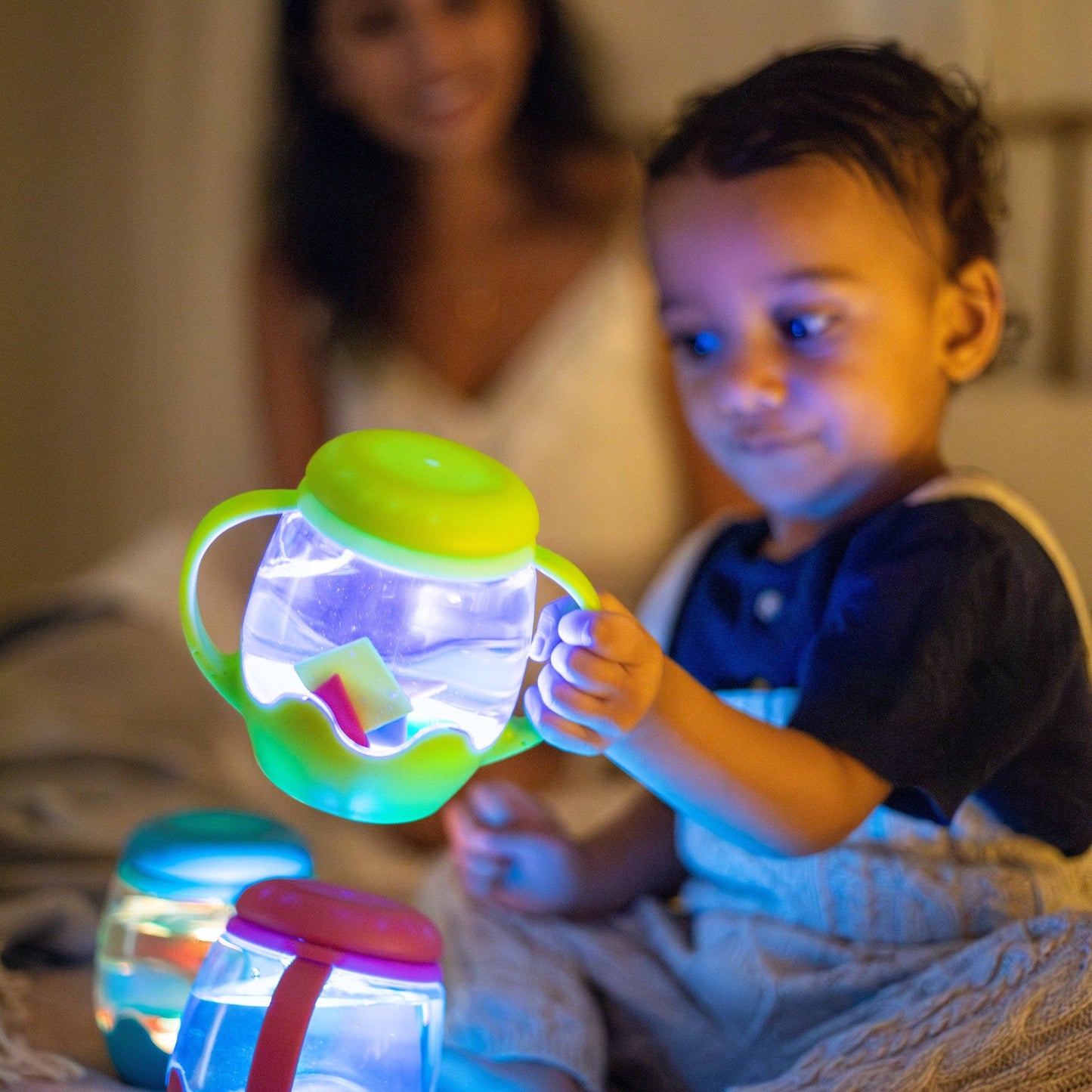 Glo Pals Mini Sensory Jar - Green