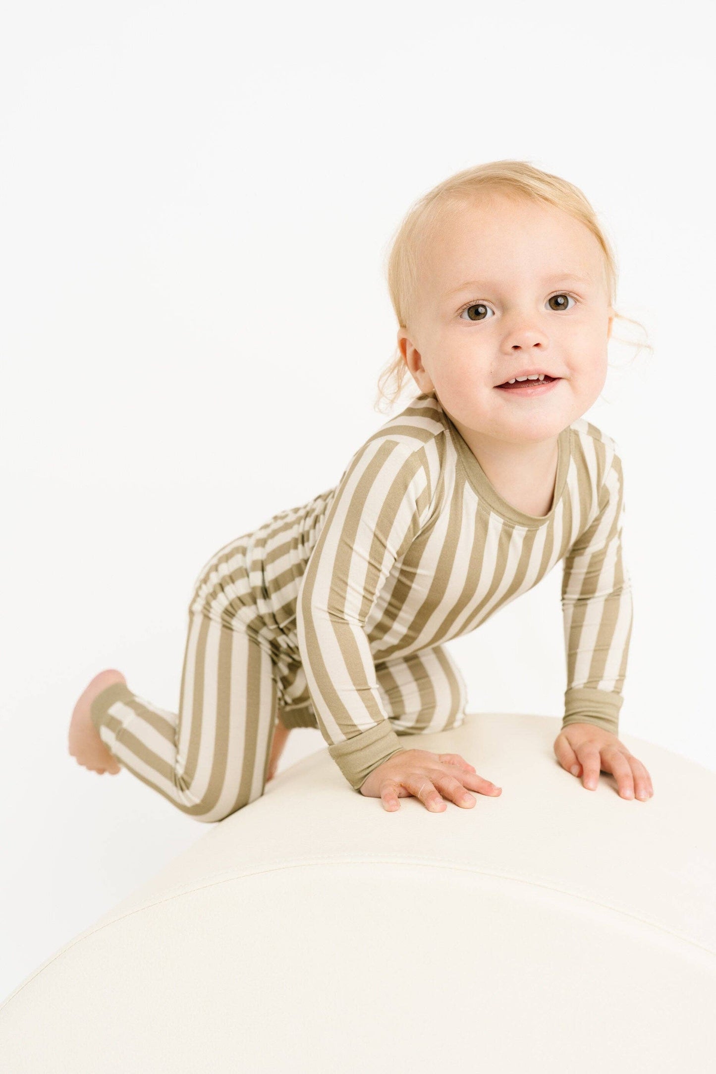 Olive Stripe Bamboo Set