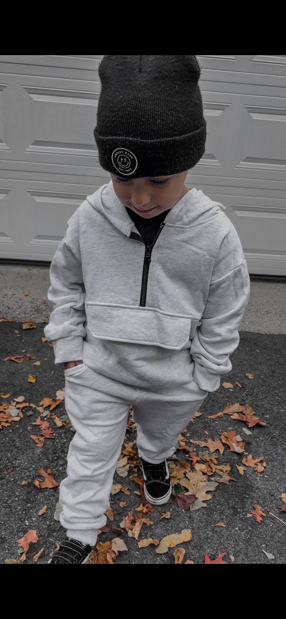Heather Gray Half Zip Hoodie