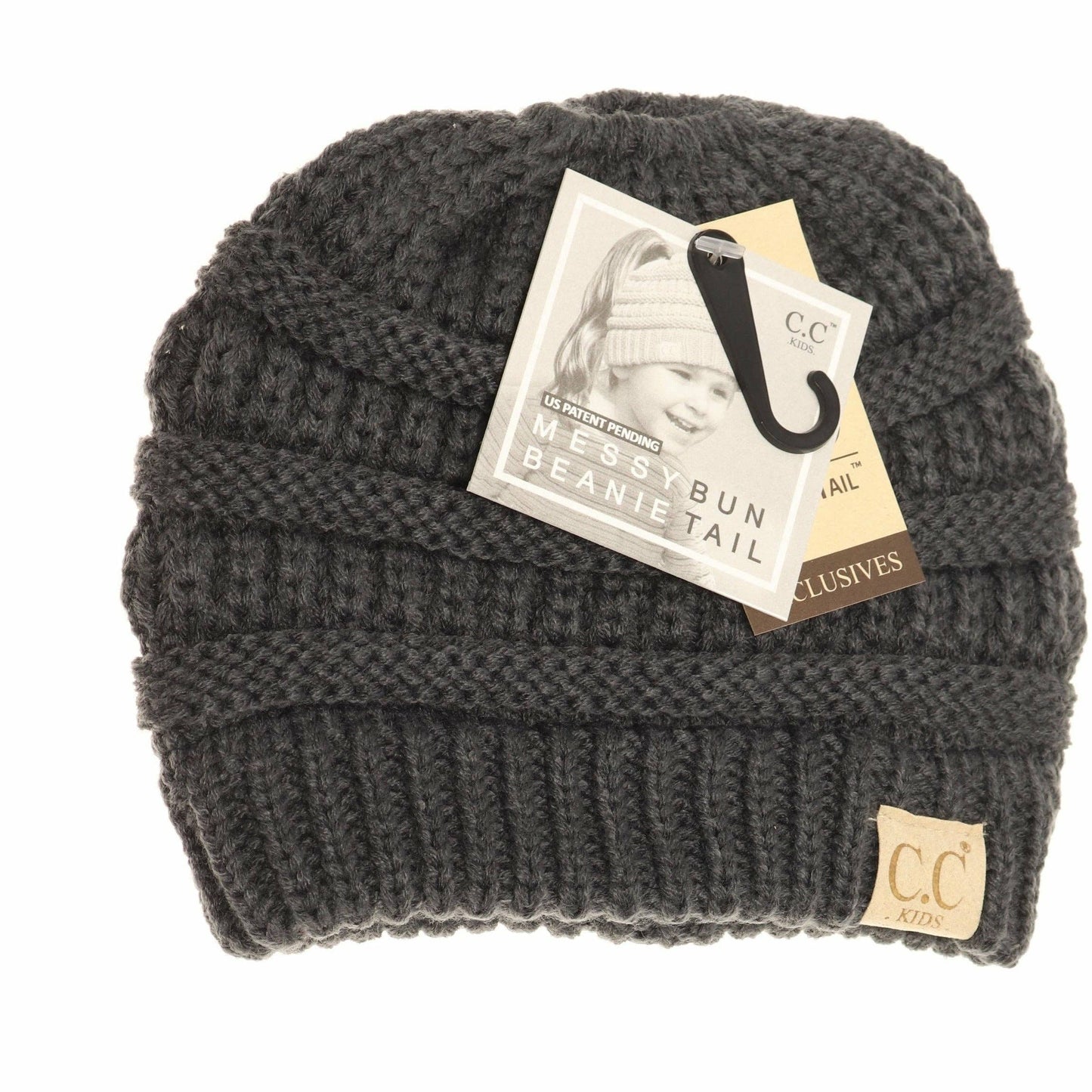 Kids Messy Bun Beanie