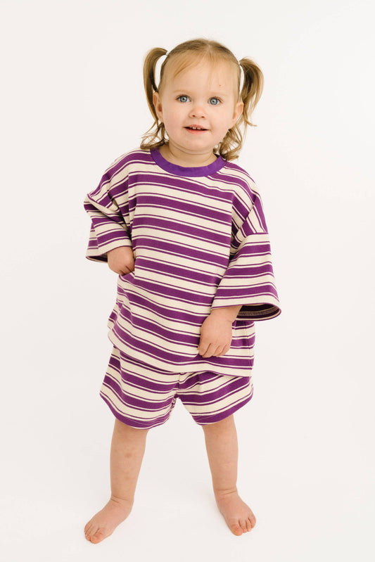 Plum Stripe Slouchy Set