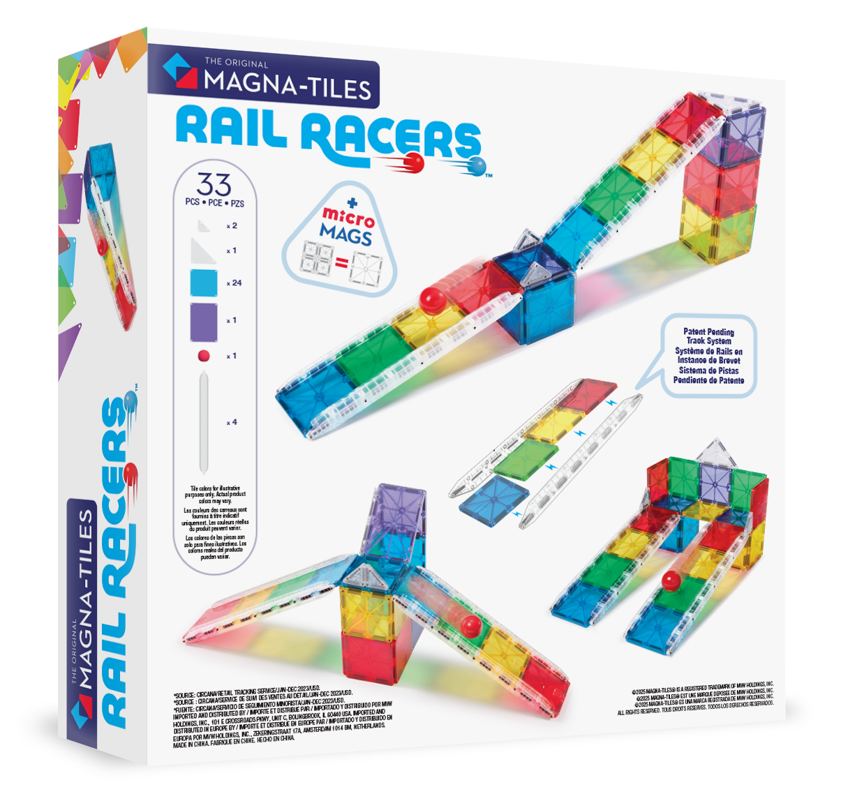 Magna-Tiles Rail Racers 33-Piece Set