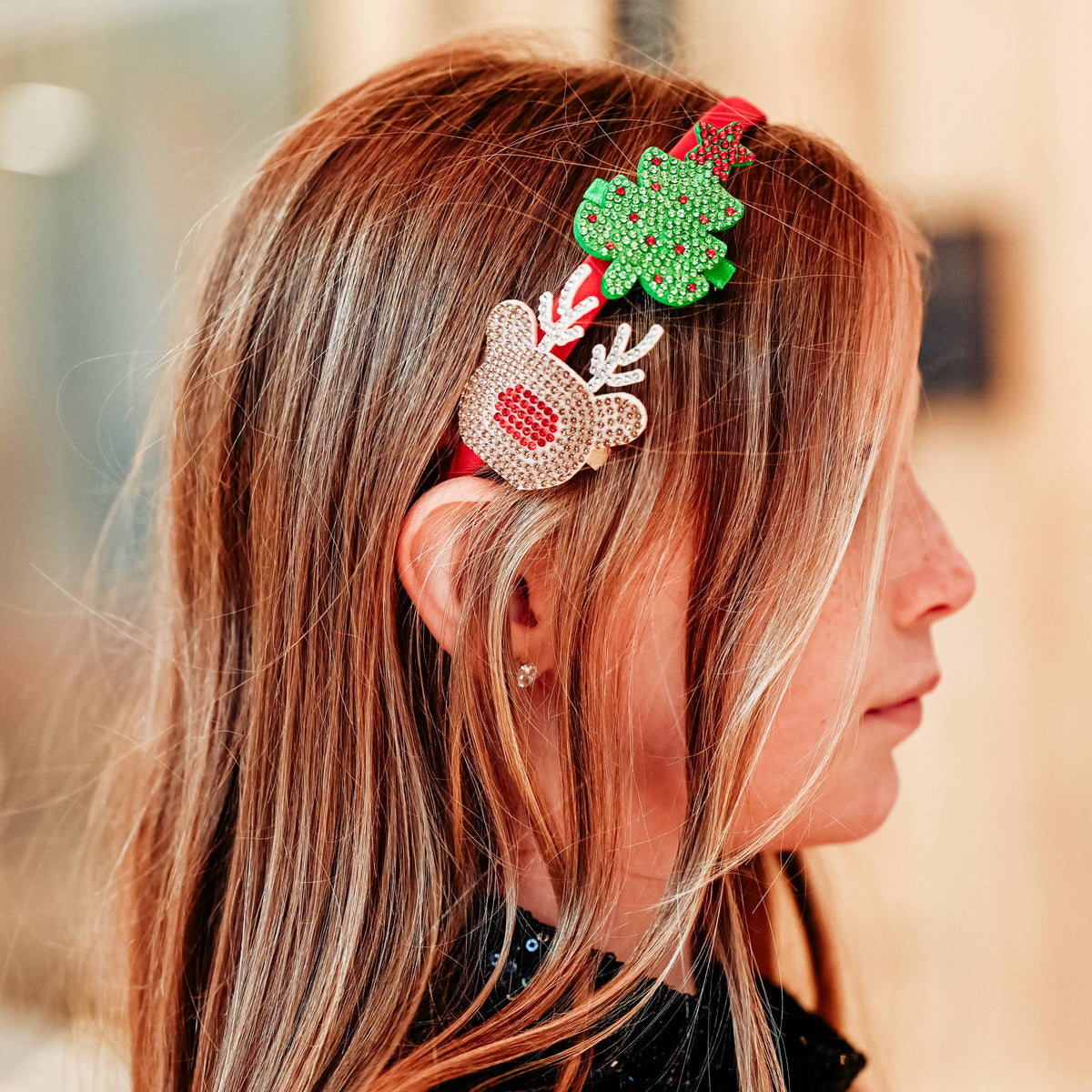 Christmas Charm Headband with Interchangeable Clips
