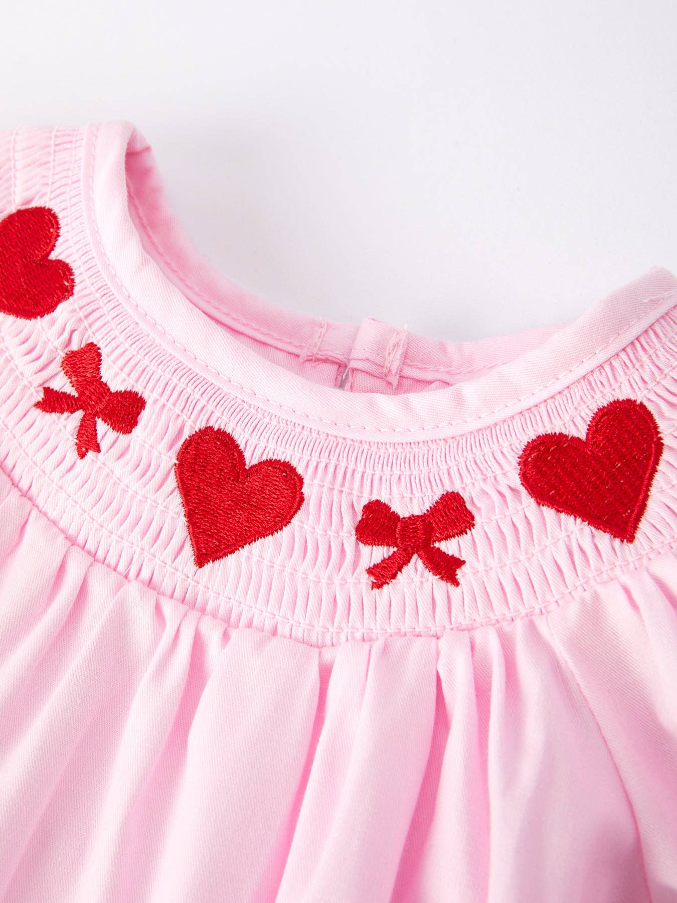 Sweetheart Smocked Long Sleeve Romper