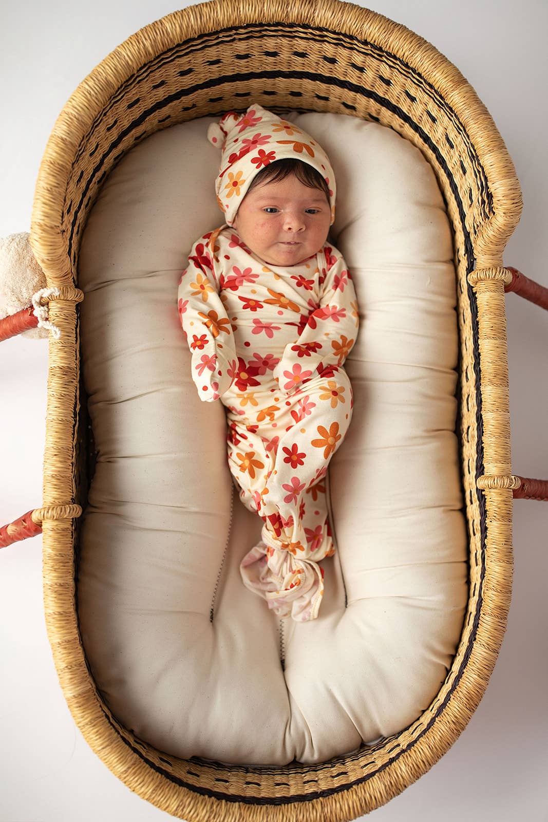 Groovy Flower Knotted Baby Gown