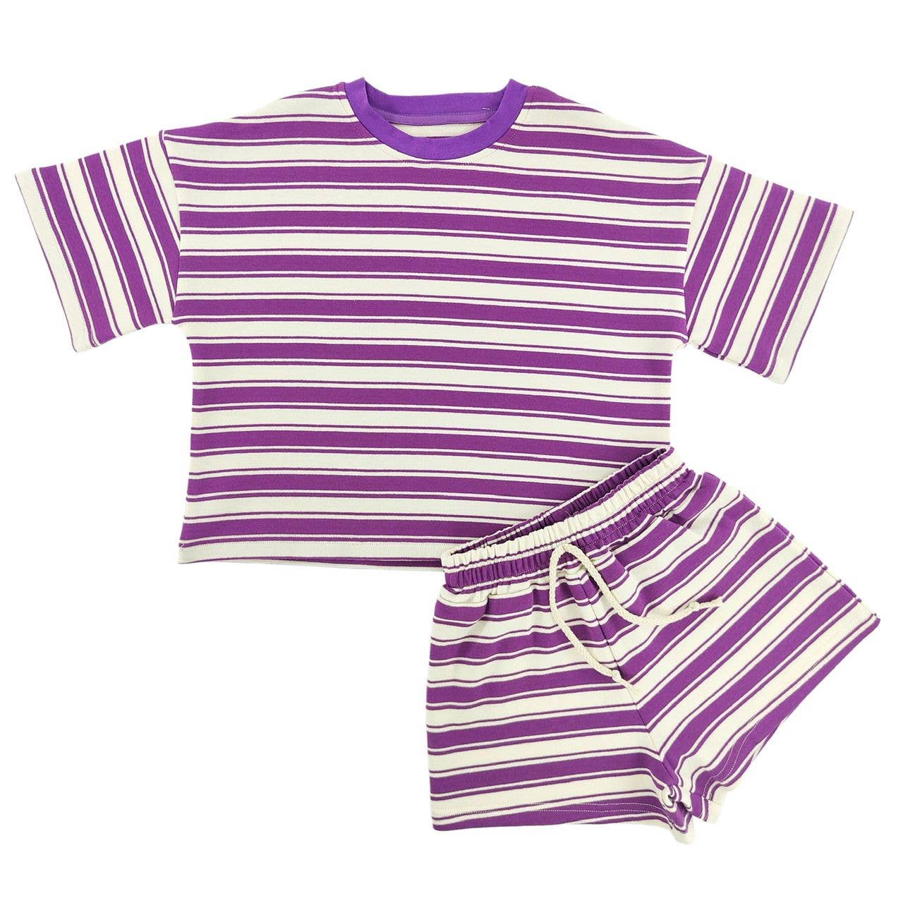 Plum Stripe Slouchy Set