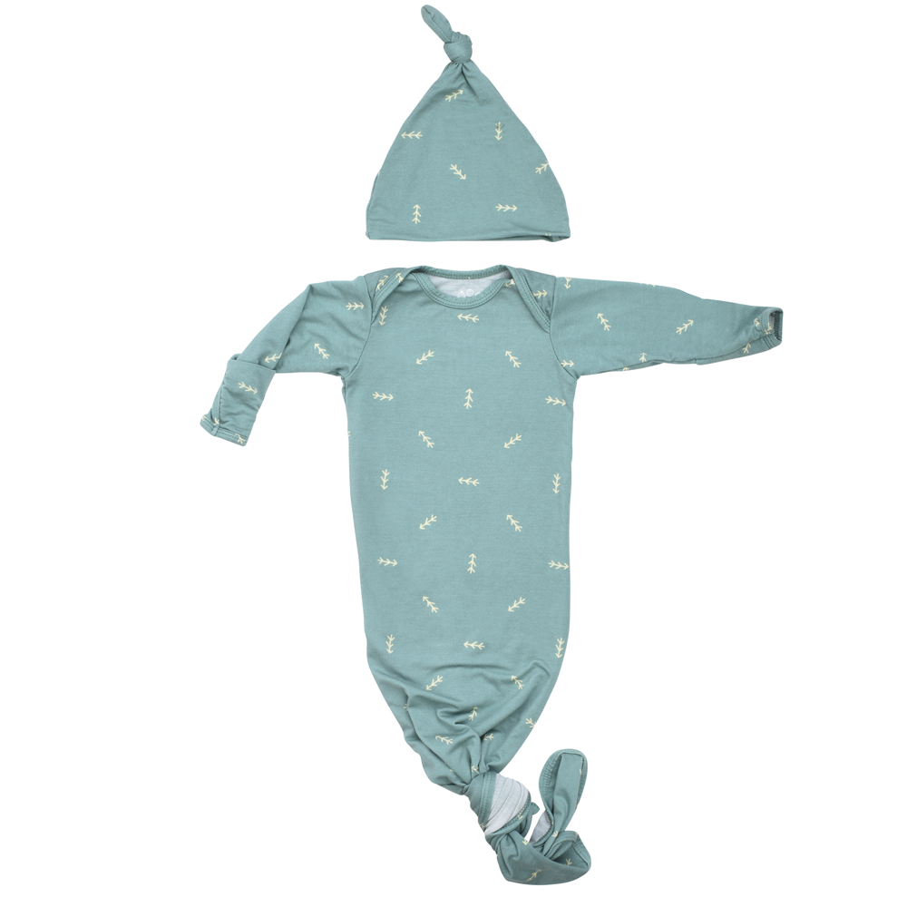 Arrow Print Knotted Baby Gown