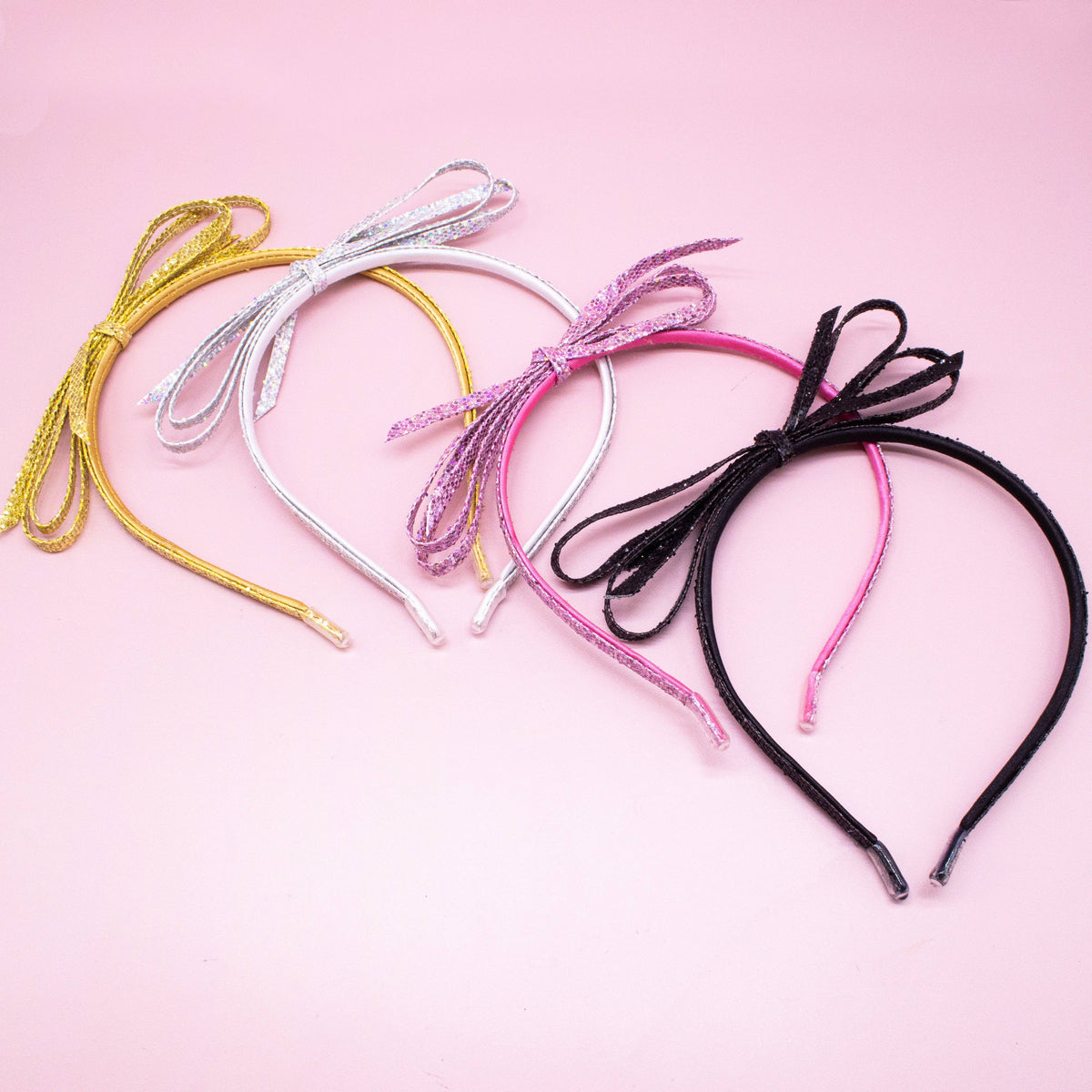 Thin Metallic Bow Headband
