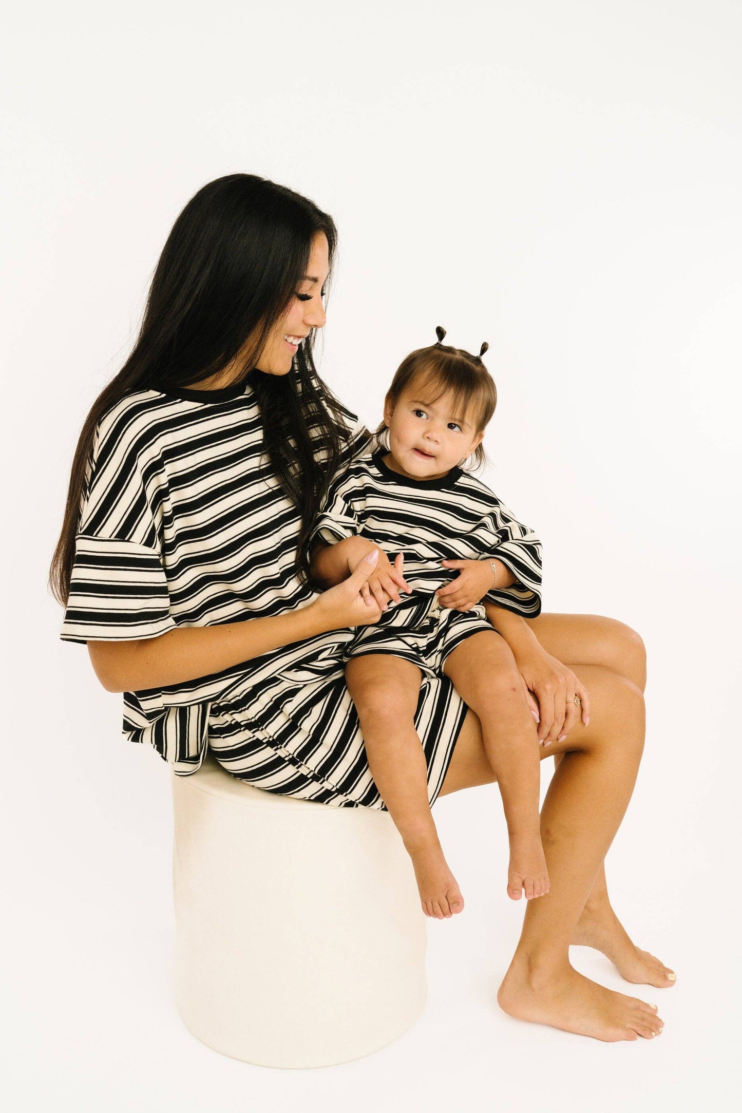 Midnight Stripe Slouchy Set