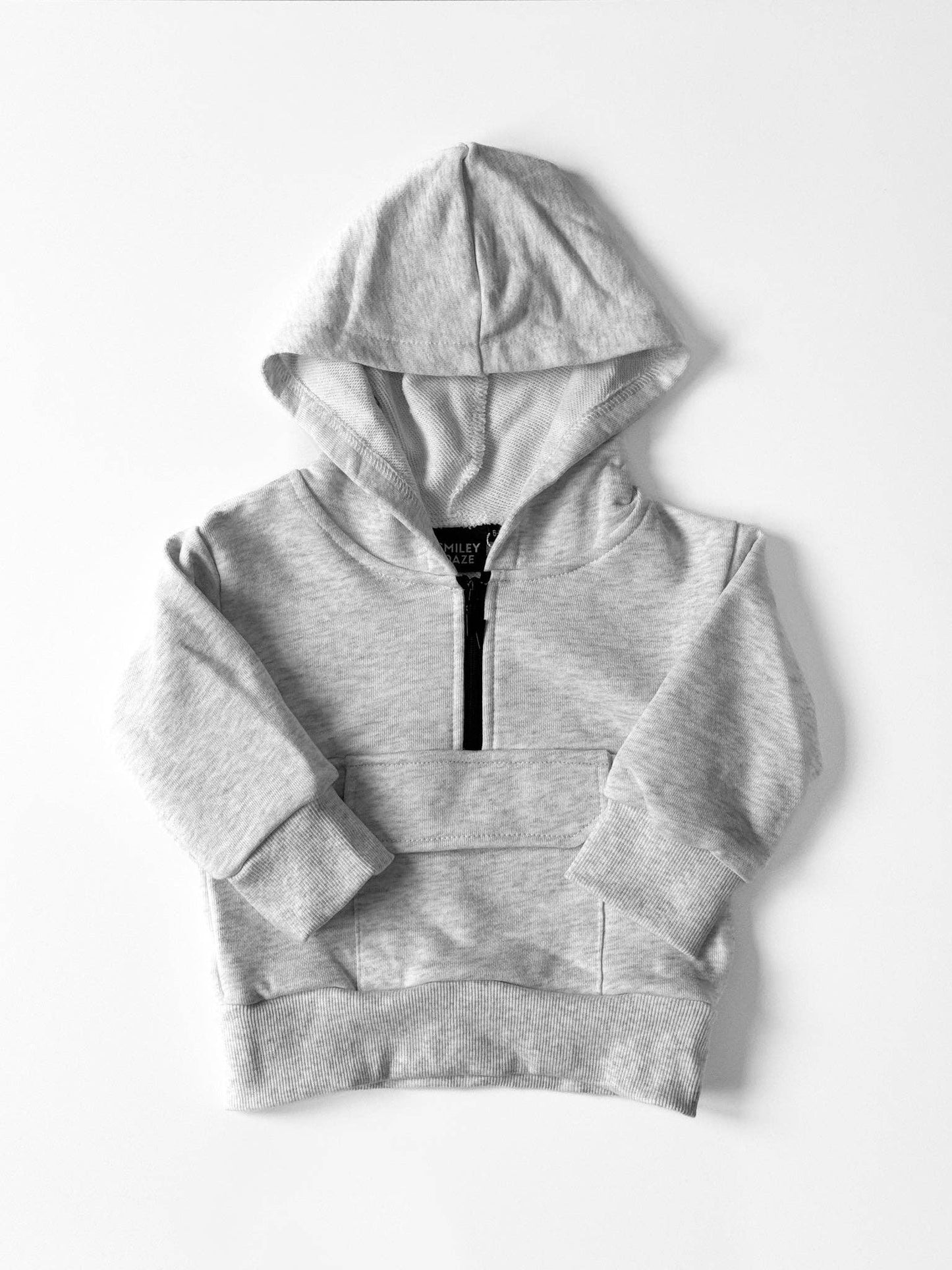 Heather Gray Half Zip Hoodie