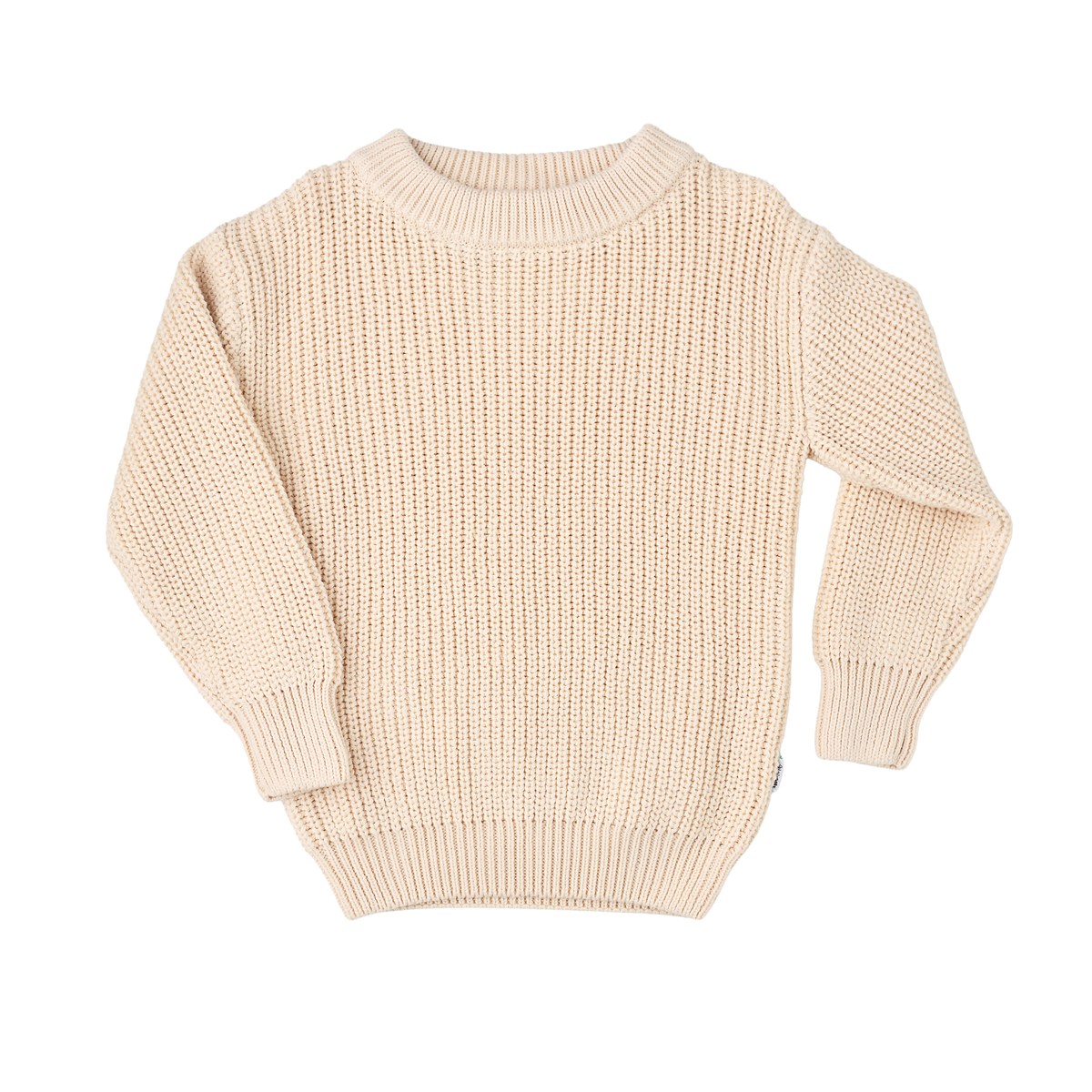 Oatmeal Solid Knit Sweater