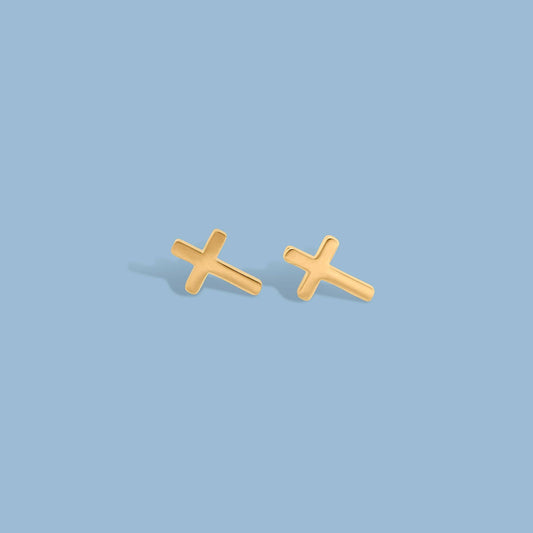 Cross Flat Back Earrings