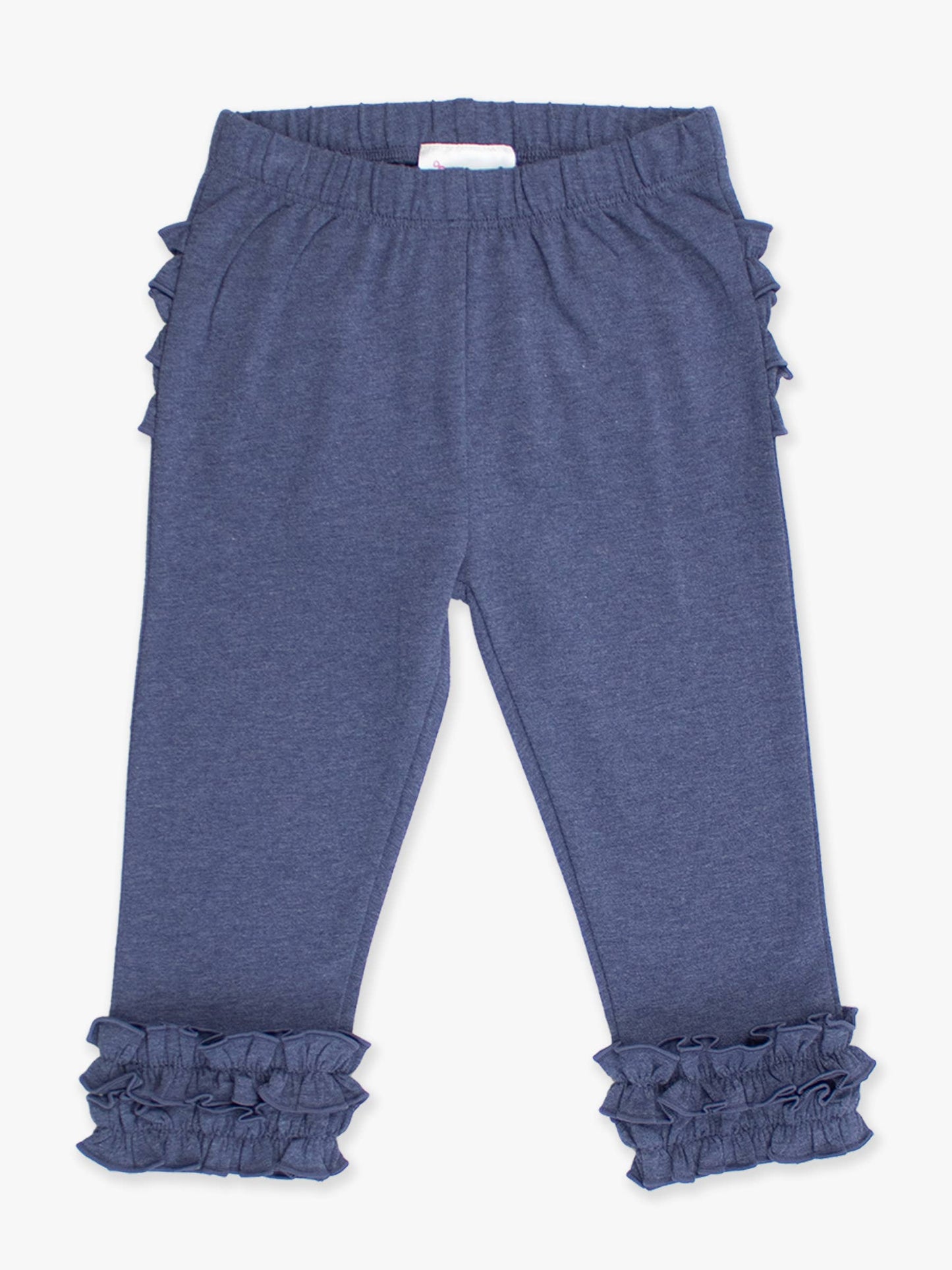 Faux Denim Ruffle Leggings
