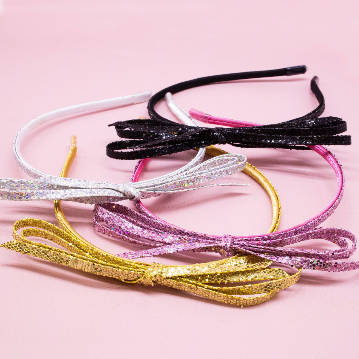 Thin Metallic Bow Headband