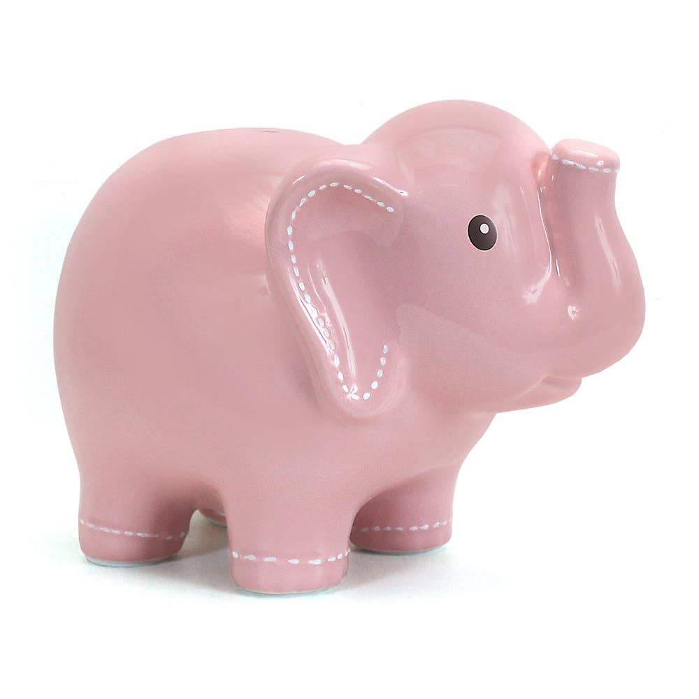 Large Pink Elephant Piggy Bank