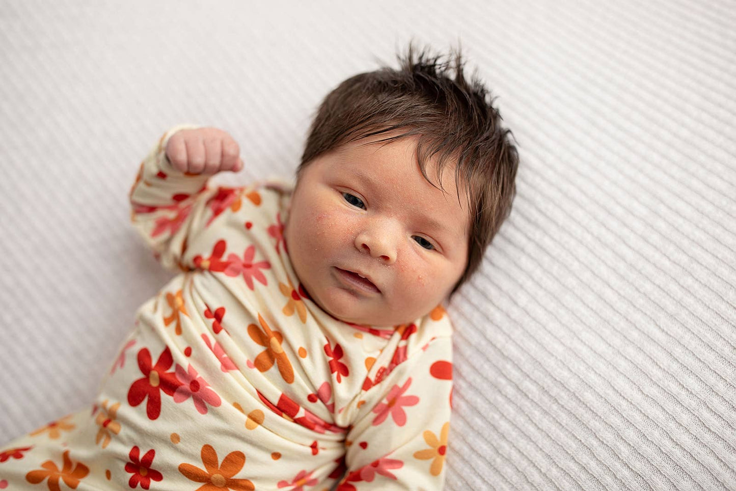 Groovy Flower Knotted Baby Gown