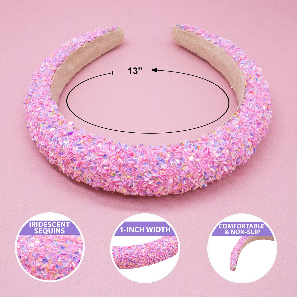 Padded Chunky Sequin Headband
