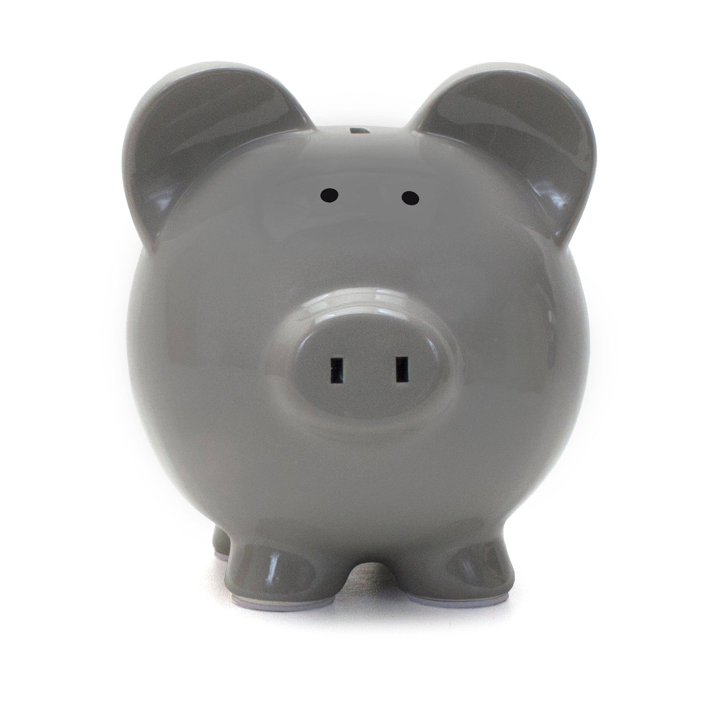 Large Gray Ceramic Piggy Bank