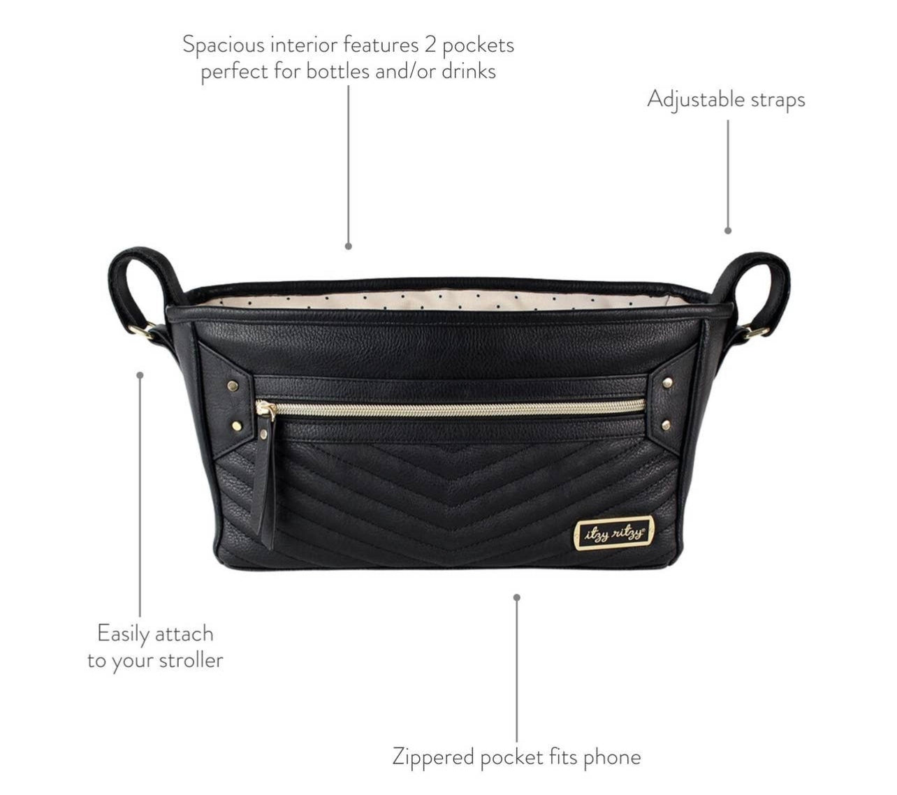 Itzy Ritzy Travel Stroller Orangizer -  Vanilla Latte
