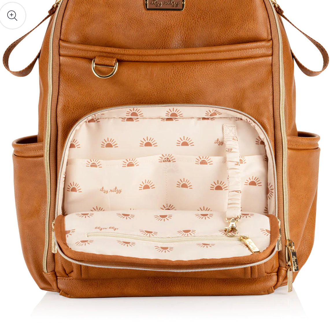 Itzy Ritzy Boss Plus Diaper Bag - Cognac