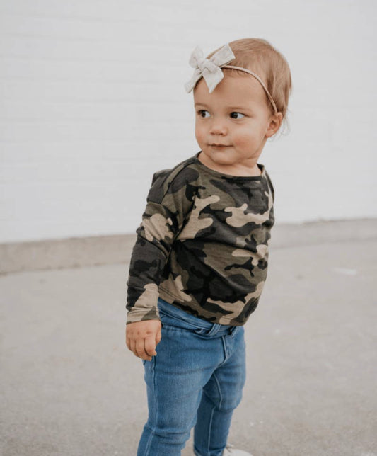 Bailey's Blossoms Long Sleeve Camo Top