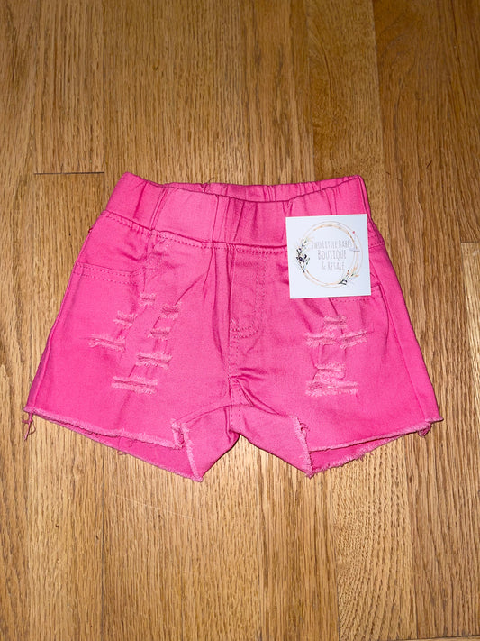 Pink Denim Shorts